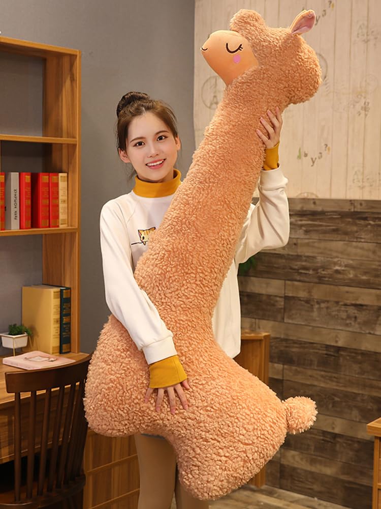 Sejiarep Alpaca Llama Plush Pillow - 39' Giant Alpaca Plush Long Body Pillow - Wife Girl Girlfriend Birthday Valentine'S Day Ch