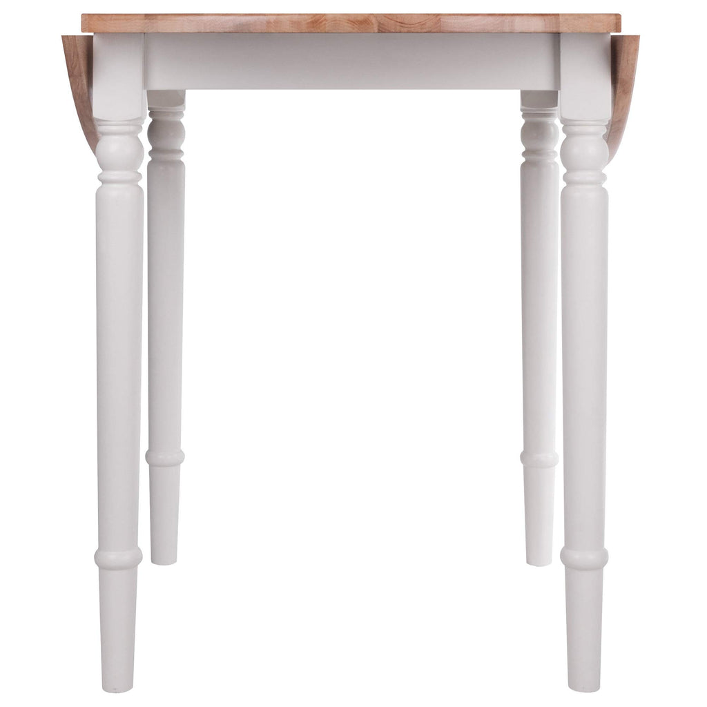 Ergode Wood Sorella Round Drop Leaf Table - Classic Farmhouse Style - Adjustable Size - Solid Wood - Easy Assembly