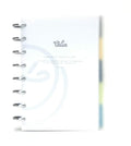 Talia Discbound Notebooks, Planner, Customizable, (Yclear W/Silver Discs, Junior (5.5In X 8.5In))