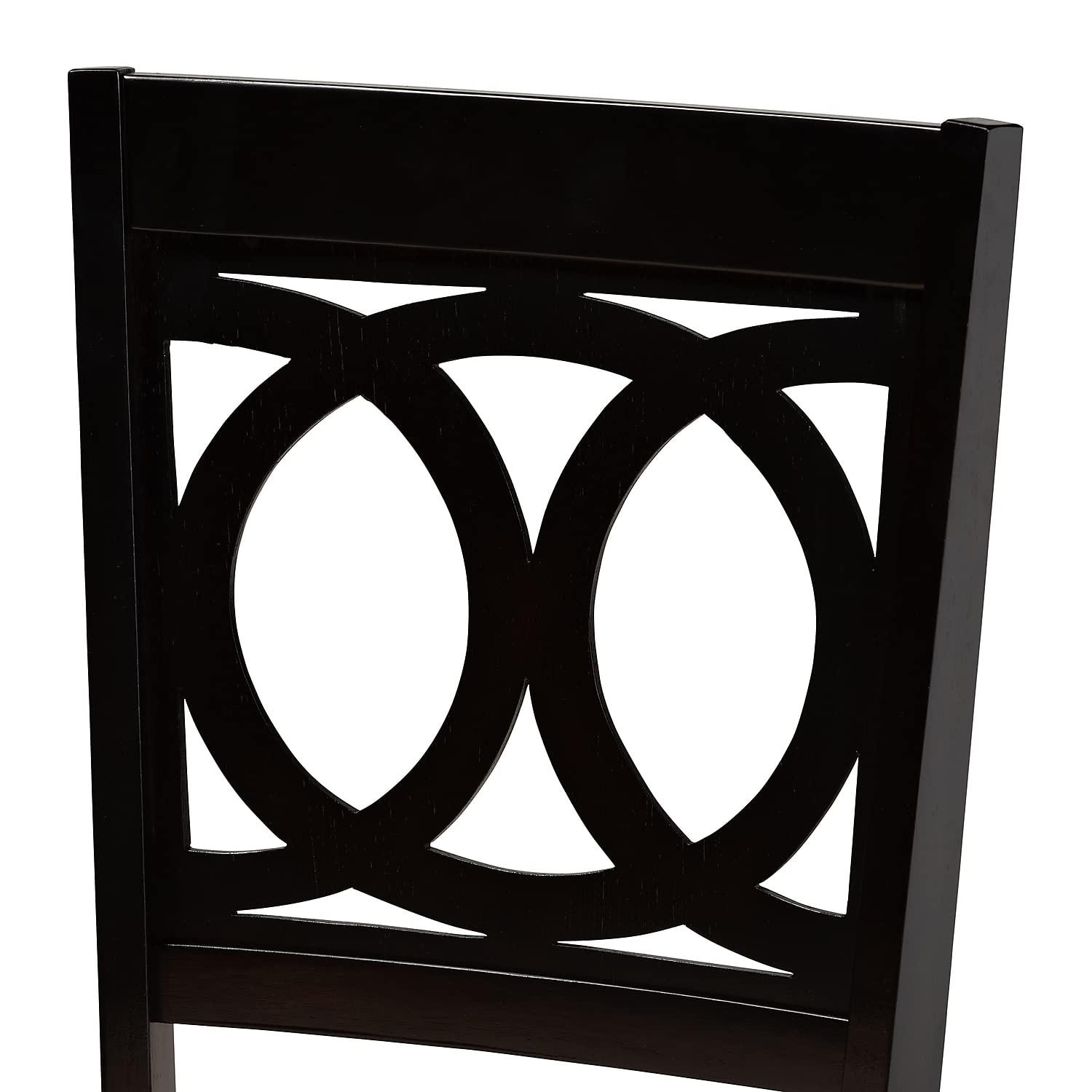 Baxton Studio Lenoir Contemporary Fabric Dining Chair, Sand Brown and Espresso, 2/Pack (162-2P-10523-HT)