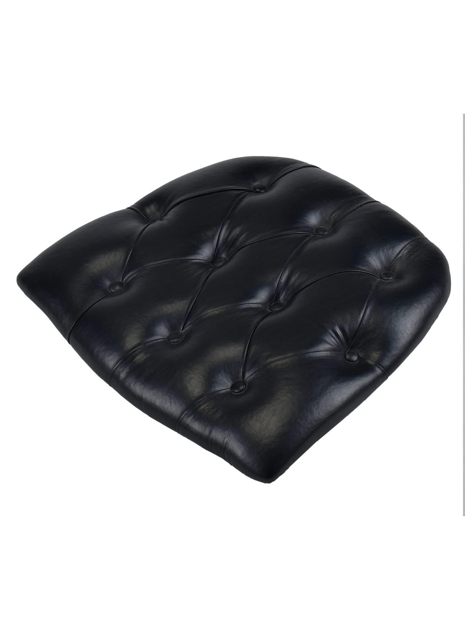 Commercial Seating Products Black Tufted Vinyl Cushions Chairs, 4-Pack