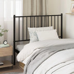 vidaXL Powder-Coated Steel Headboard, Robust Metal Construction, Black - Easy Assembly, Versatile Round Tube Design, Perfect for 39.4" Mattress