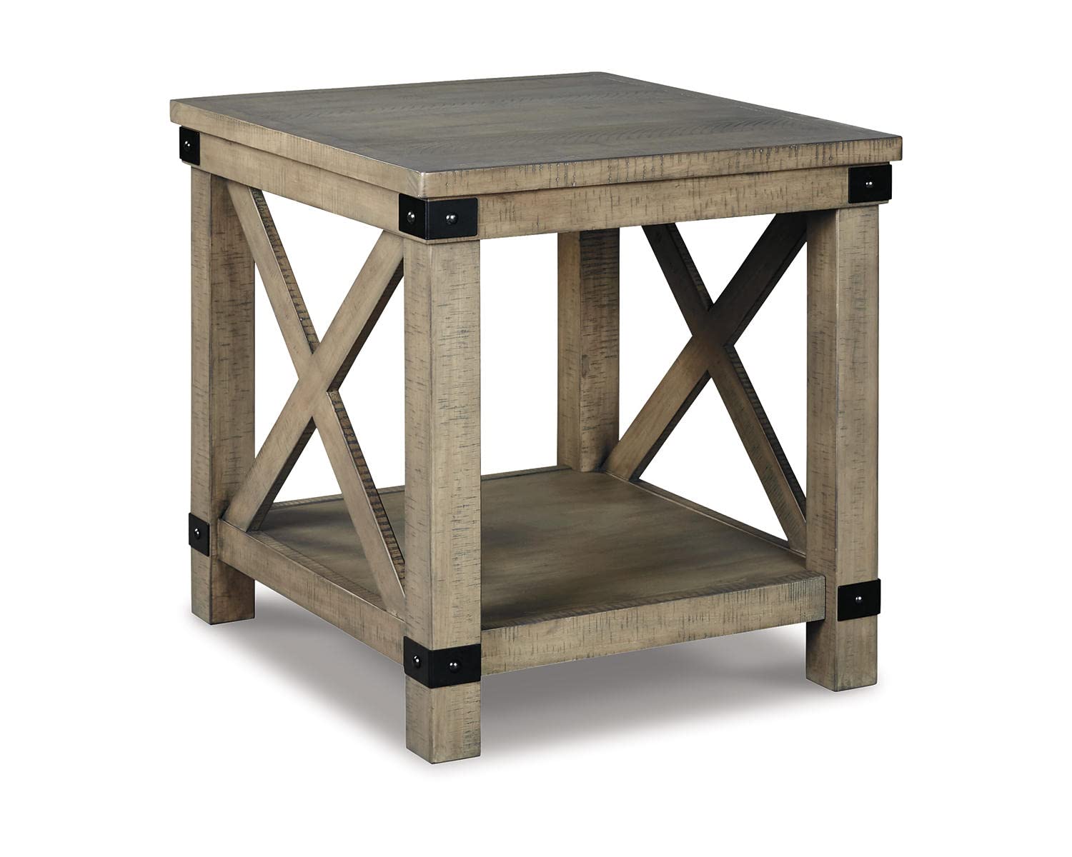 Signature Design By Ashley - Aldwin Rectangular End Table, Pine Wood