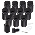 Zorveiio 1/2' X 3/4' Sign Standoff Screws Black Wall Standoff Mounts, Acrylic Standoff Screws Glass Standoff Sign Standoffs Ac
