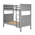 Leah Twin Over Twin Bunk Bed Gray