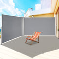 Vevor Retractable Side Awning, Uv 50 71'X 236' Full Aluminum Rust-Proof Patio Sunshine Screen, 280 G Thicken Privacy Divider &