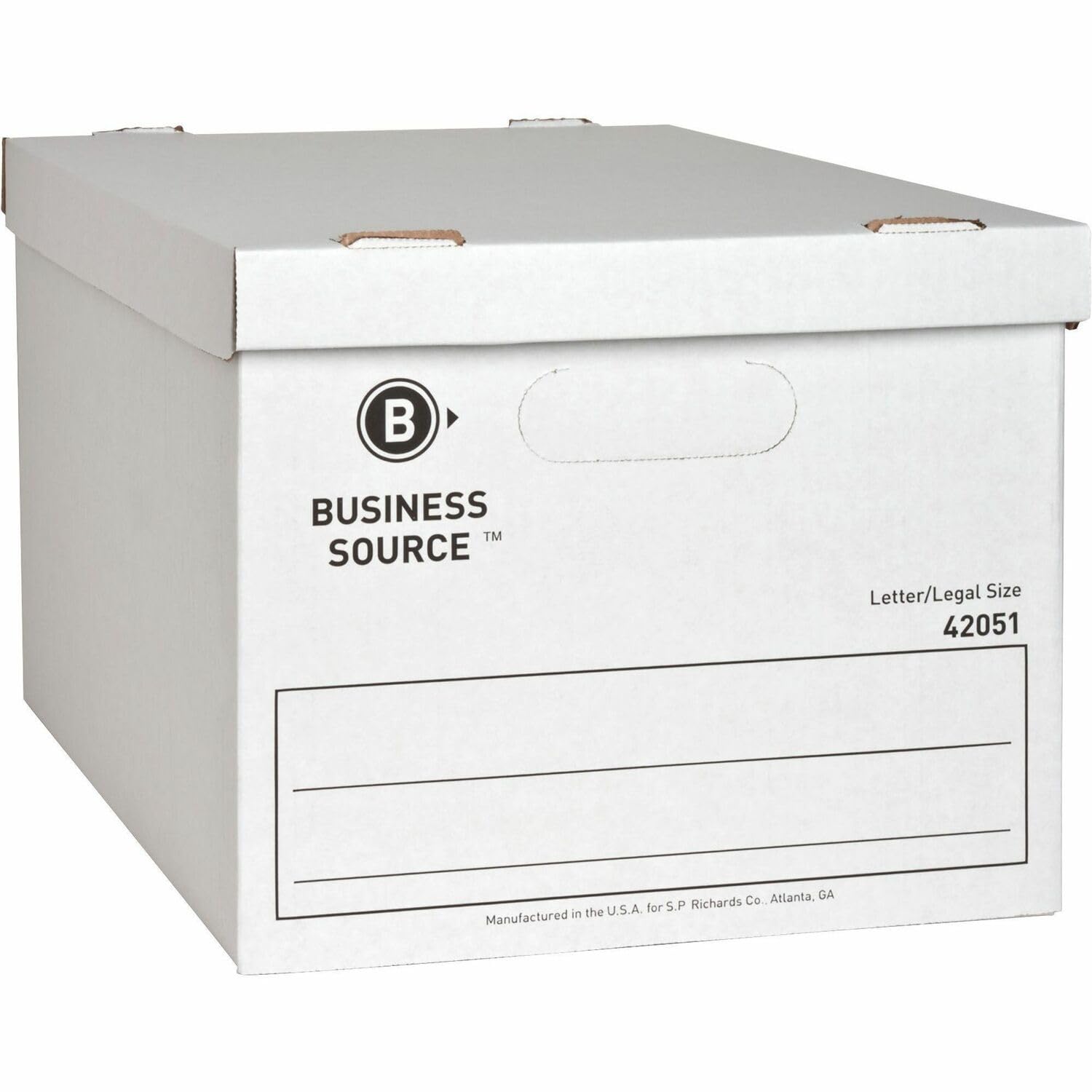 Business Source 42051 Storage File Boxes Ltr/Legal 350 Lb 12-Inch X15-Inch X10-Inch 12/Ct We