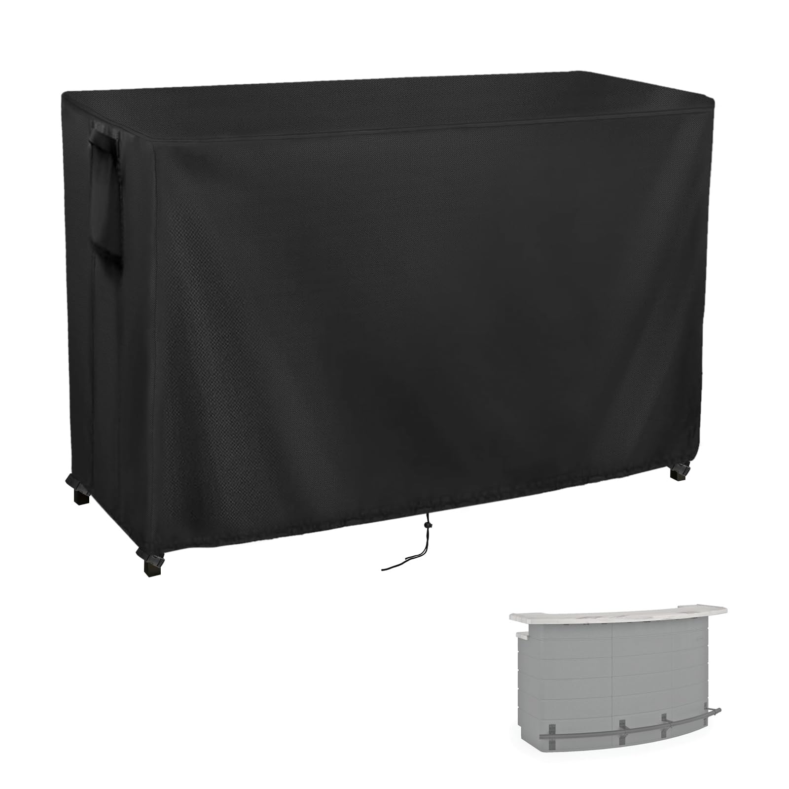 Kingling Outdoor Table Cover For Outdoor Bar Table, 78 Inch Waterproof Patio Bar Table Cover Outdoor Bar Prep Table Cover - 78''L X 36''W X 43''H