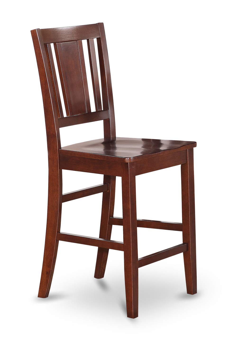 East West Furniture YABU3-MAH-W 3 Piece Kitchen Counter Height Dining Table Set Contains a Rectangle Dining Room Table and 2 Wooden Seat Chairs, 30x48 Inch, Mahogany