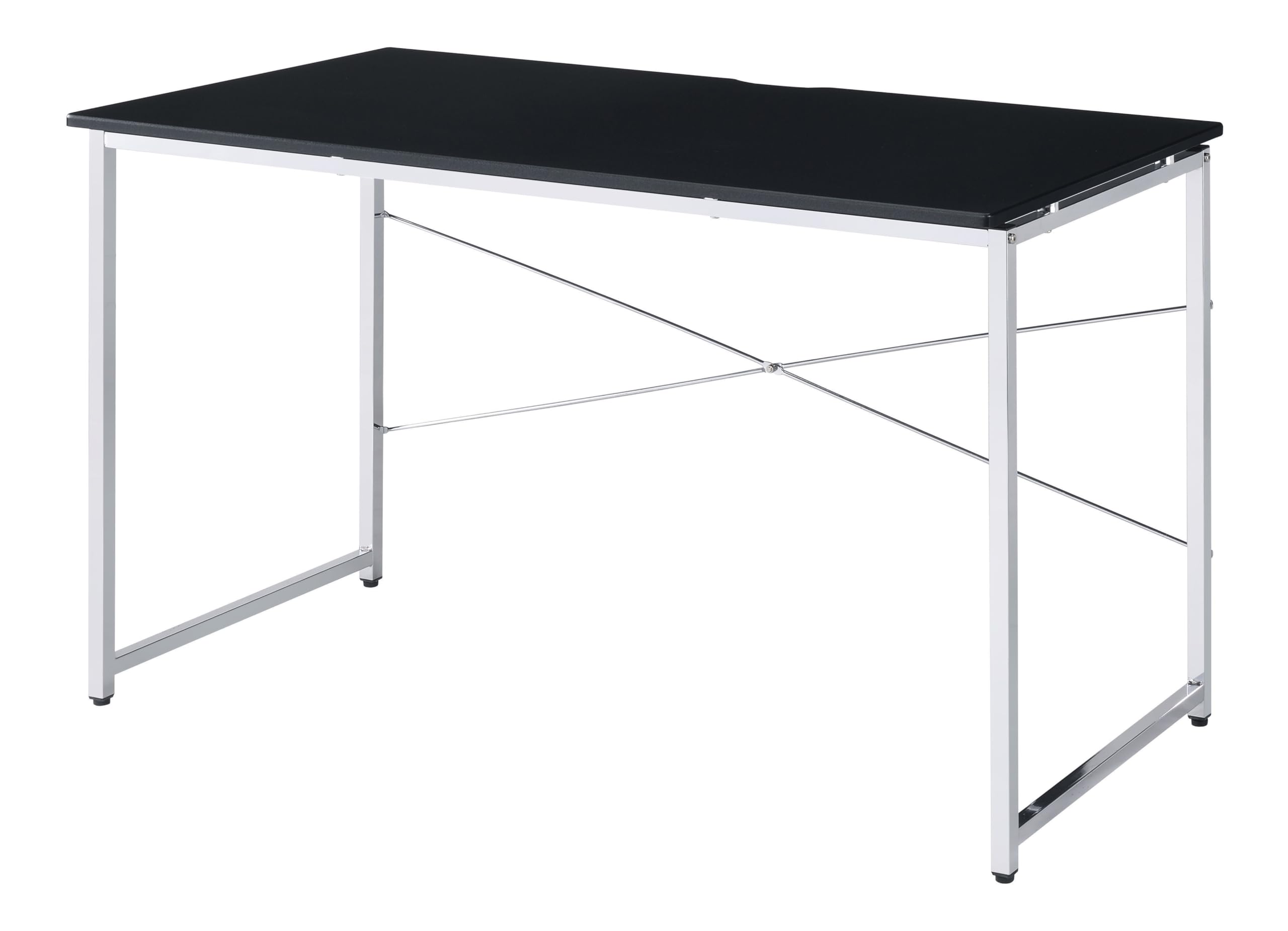 Acme Tennos Vanity Desk in Black & Chrome Finish