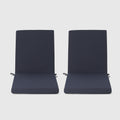 Westintrends Solace Outdoor Chaise Lounge Chair Cushions Set Of 2, 74' X 22.5', Navy Blue