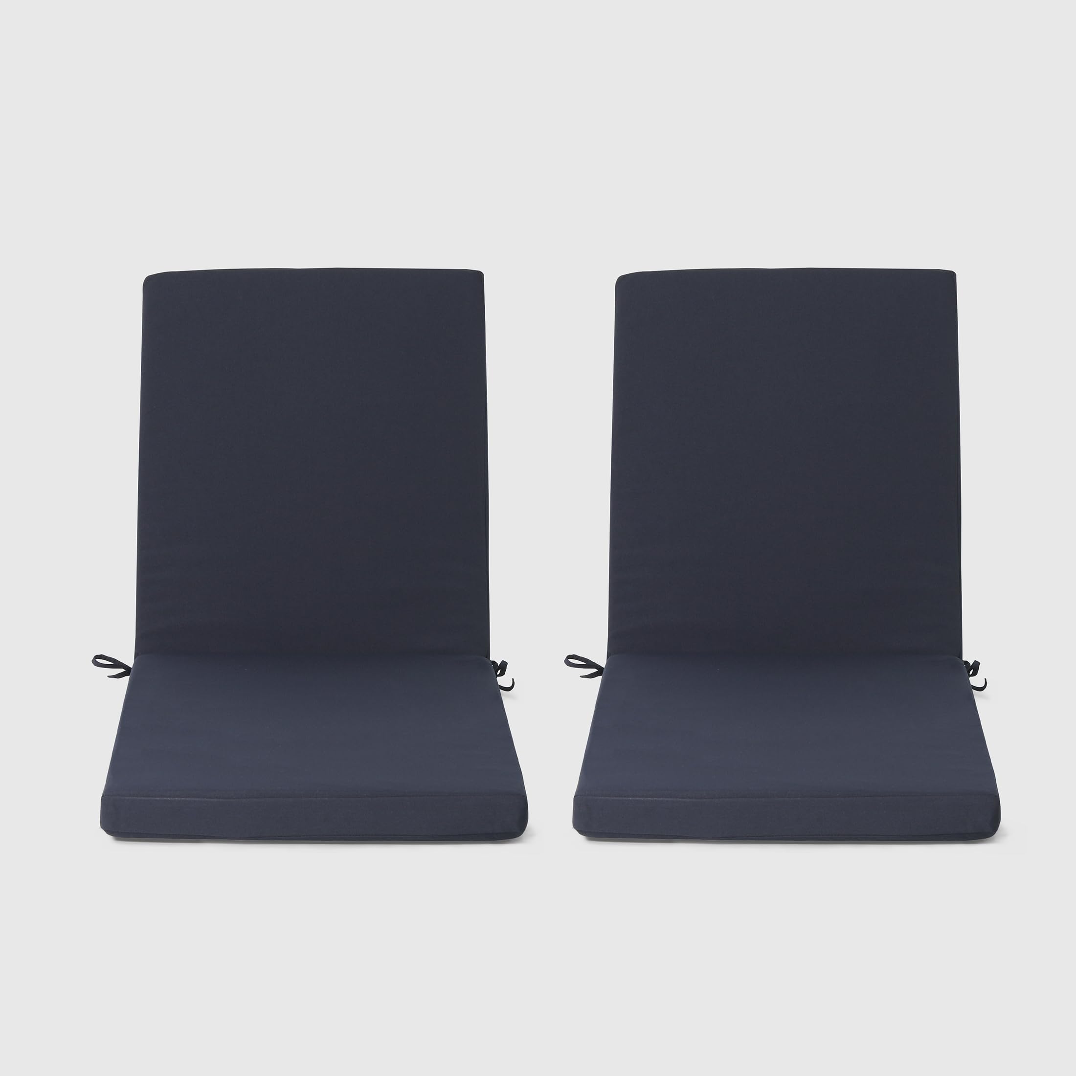Westintrends Solace Outdoor Chaise Lounge Chair Cushions Set Of 2, 74' X 22.5', Navy Blue