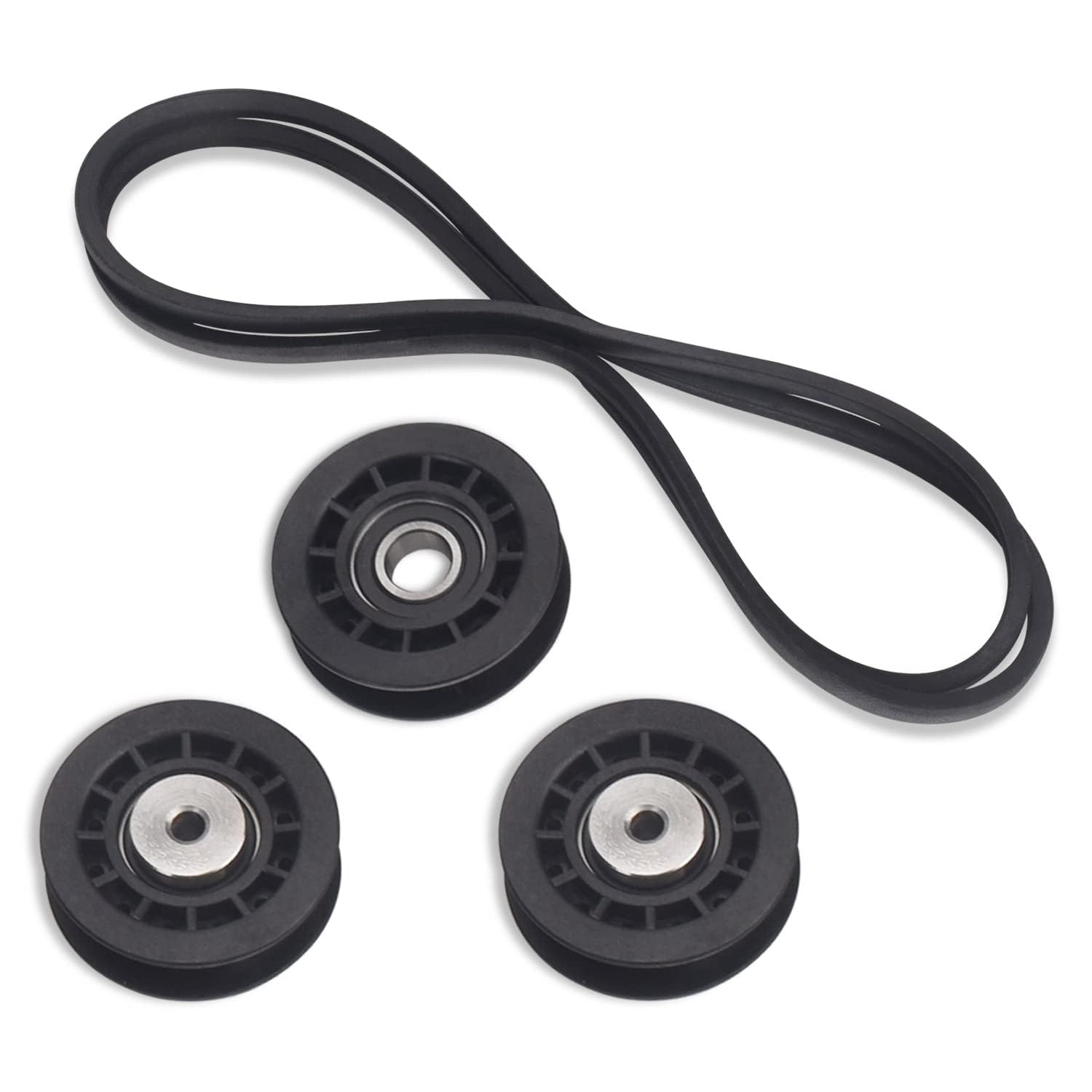 (2) 587973001 (1) 587969201 Pulleys - 580364609 Belt & Pulleys Kit Compatible With Husqvarna Awd Belt Repair Kit, For Husqvarna