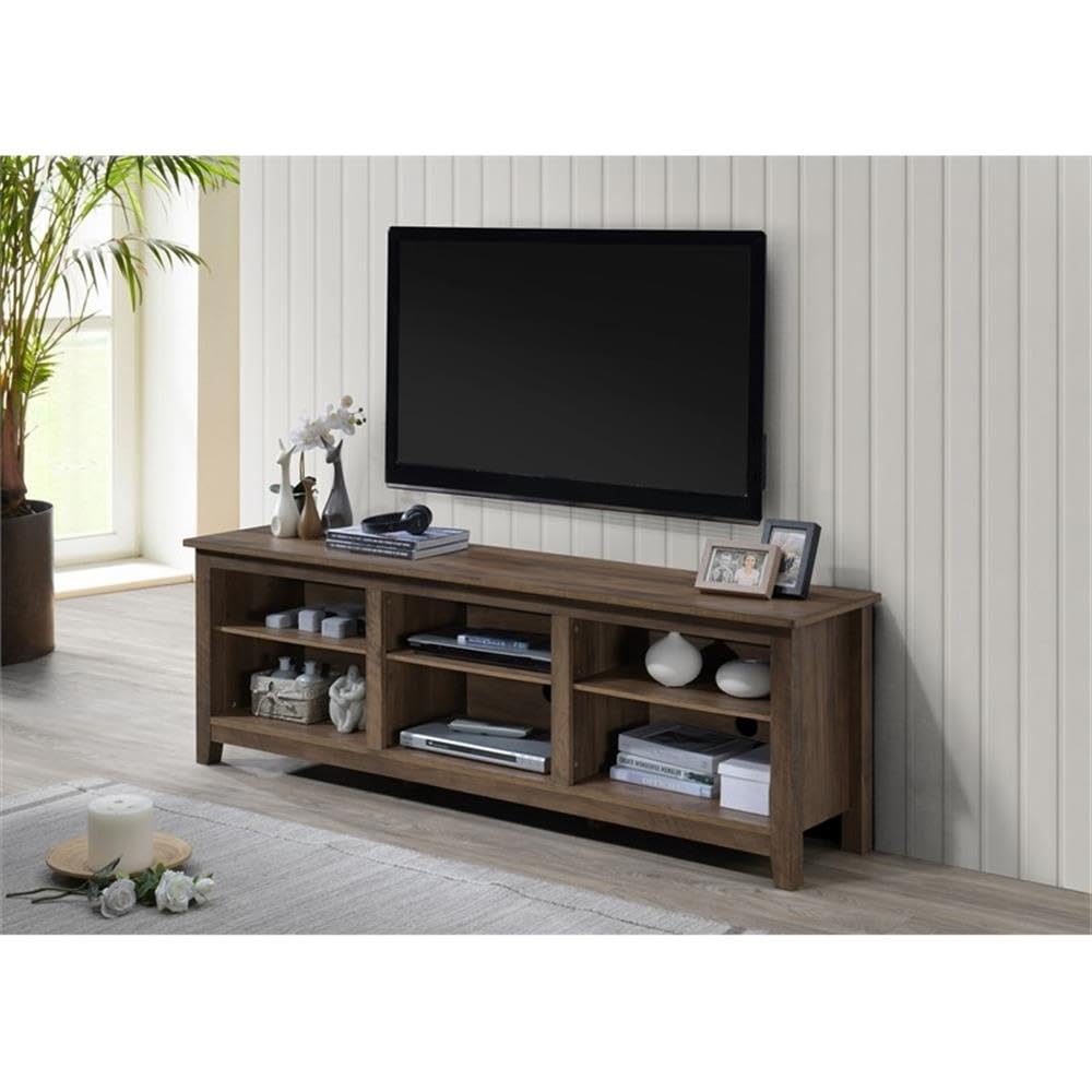Progressive Furniture TAFT 70 Inch TV Entertainment Console in Espresso Brown
