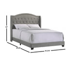 Intercon Rhyan UPH Bed Platform, Queen (U.S. Standard), Gray