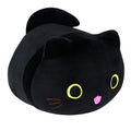 Pineapple Black Cat Plush Toy, Soft Cat Pillow Squishy Plushies, Cute Black Cat Stuffed Animals, Stuffed Cat Plushie, Black Cat