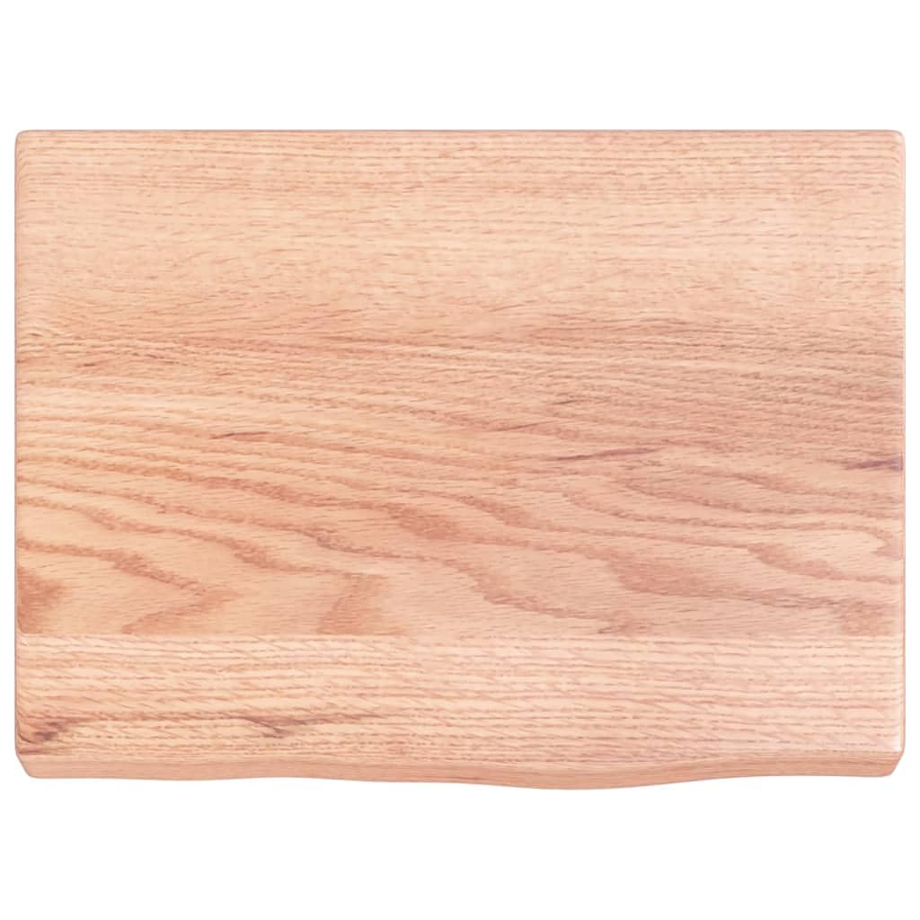 vidaXL Solid Oak Wood Wall Shelf Light Brown: Durable, Versatile, Varnished, Handmade Live Edge Design, High Load Capacity