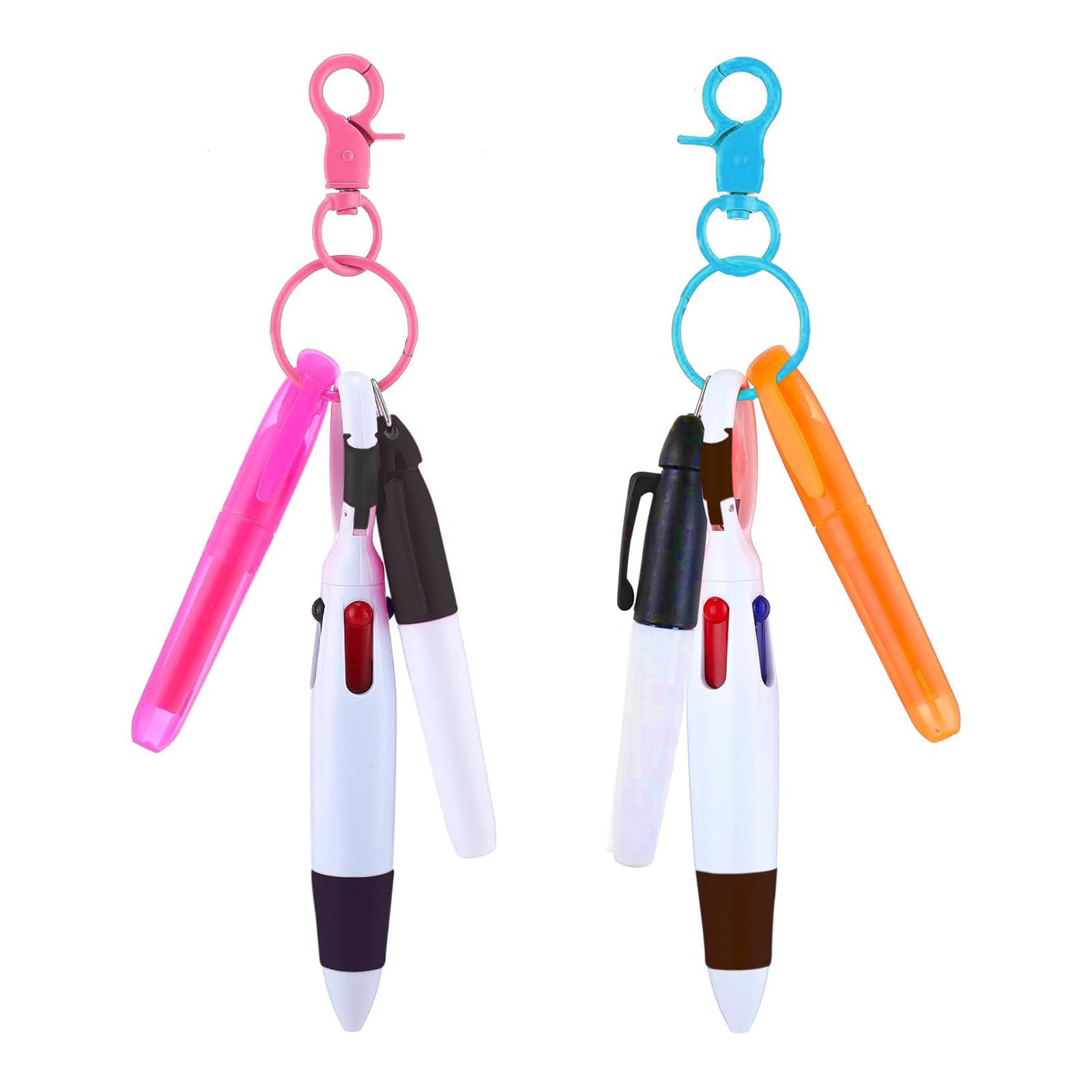 Sirahosi Mini Highlighter Nurse Pen Pack Set Nurse Pens For Badge Include Pink And Orange Tip Highlighter 2 Permanent Marker Pen
