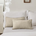 Simple&Opulence 100% Linen Lumbar Pillow Cover 12 X 20 Inches Set Of 2 Rectangular Decorative Throw Cushion Cover For Couch Sofa Bed Living Room Office Soft Breathable Farmhouse - Linen