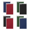 Tops Spiral Steno Books 8 Pack, 6' X 9', Gregg Rule White Paper, Assorted Covers, 80 Sheets Per Book/8 Books Per Pack, Red, Bl