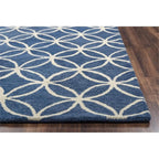 Rizzy Home Alora Decor Holland 10' X 14' Geometric Blue/Ivory Hand-Tufted Area Rug