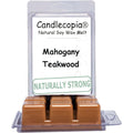 Candlecopia Mahogany Teakwood Strongly Scented Hand Poured Vegan Wax Melts, 12 Scented Wax Cubes, 6.4 Ounces in 2 x 6-Packs