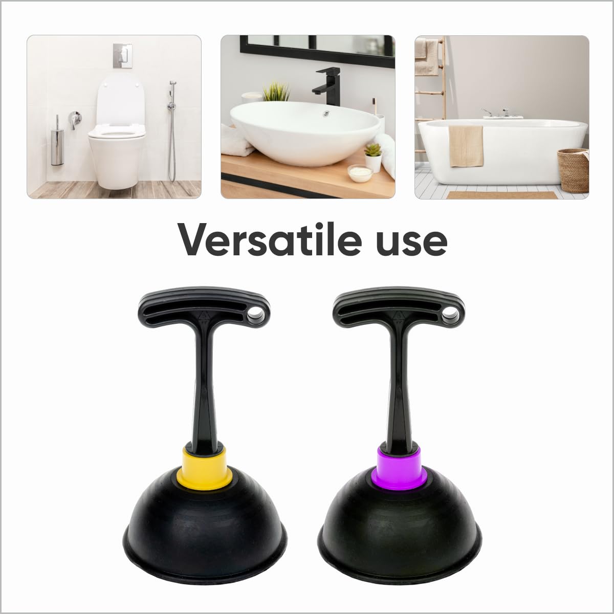 Ofxdd Short Bathtub Cup Plunger - Plunger For Clogged Duty - Heavy Duty Rubber Toilet Plunger - Simple Sink Plunger