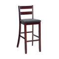 Linon Merlot Soho Armless Barstool Triena Stool, Bar Height