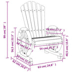 vidaXL Adirondack Garden Chairs Set of 4 Solid Fir Wood