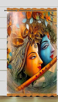 VJK FAB God Curtain for Poojaghar Curtains for Poojaroom/Temple/Home Mandir Parde 4x5 feet Set of 1 Window Size Curtain