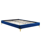 Modway Mod-6305-Nav Sutton Twin Performance Velvet Bed Frame, Navy