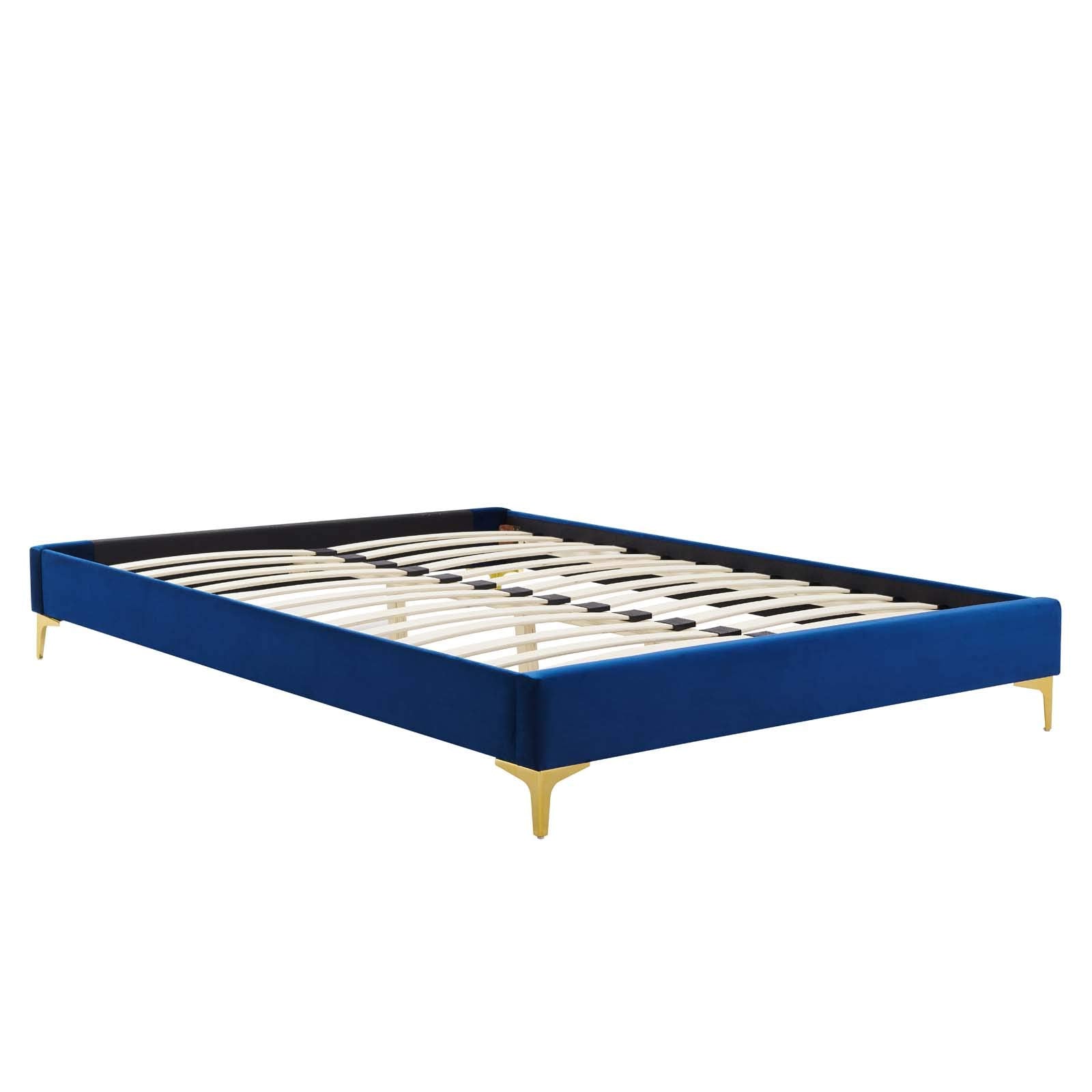 Modway Mod-6306-Nav Sutton Full Performance Velvet Bed Frame, Navy