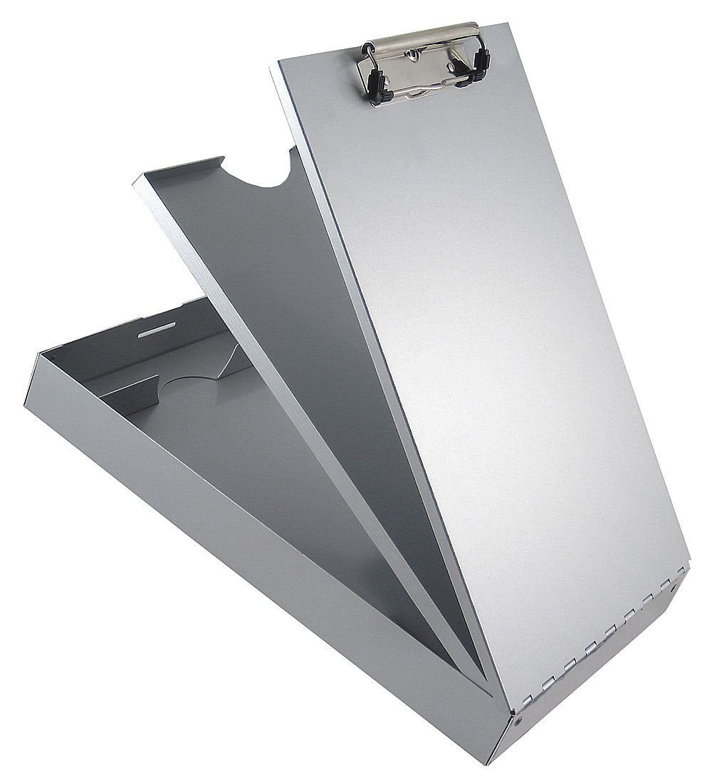 Saunders Metal Clipboard With Storage - Letter Size Heavy Duty Contractor Grade Clipboard - Dual Storage Form Holder With Low Pr