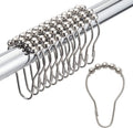 ATETO Curtain Hook Stainless Steel Hook for Curtains,RustResistant Metal Double Hooks Curtain Rings Rolling Shower Curtain Hook