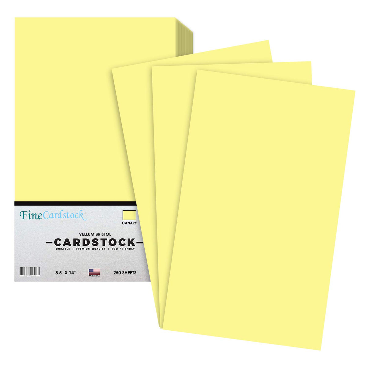 Canary Yellow Menu Legal Size 8.5 X 14 Inches 67 Vellum Bristol Lightweight Card Stock Paper Cover | 1 Ream Of 250 Sheets Per Pa