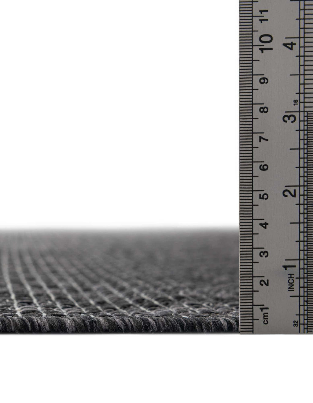 Unique Loom Outdoor Solid Collection Area Rug (7' 10'' X 10' Rectangle Black/Ivory)