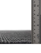 Unique Loom Outdoor Solid Collection Area Rug (7' 10'' X 10' Rectangle Black/Ivory)