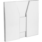 Flash Furniture 4' Folding Portable Event Bar With Top And Middle Shelves, Mobile Laminate Foldable Bar For Parties And Events, White
