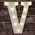 Pooqla LED Marquee Letter Lights Sign, Light Up Alphabet Letter for Home Party Wedding Decoration V