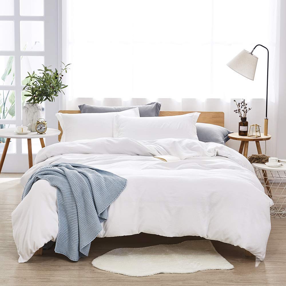 Dreaming Wapiti Duvet Cover Twin,Washed Microfiber Twin Size Duvet Cover Set,Solid Color - Soft And Breathable With Zipper Closu