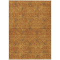 5 X 8 Copper And Ivory Geometric Washable Indoor Outdoor Area Rug