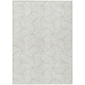 9 X 12 Ivory And Taupe Geometric Washable Indoor Outdoor Area Rug