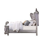 Acme Furniture Ariadne Eastern King Bed in Velvet & Antique Platinum Finish