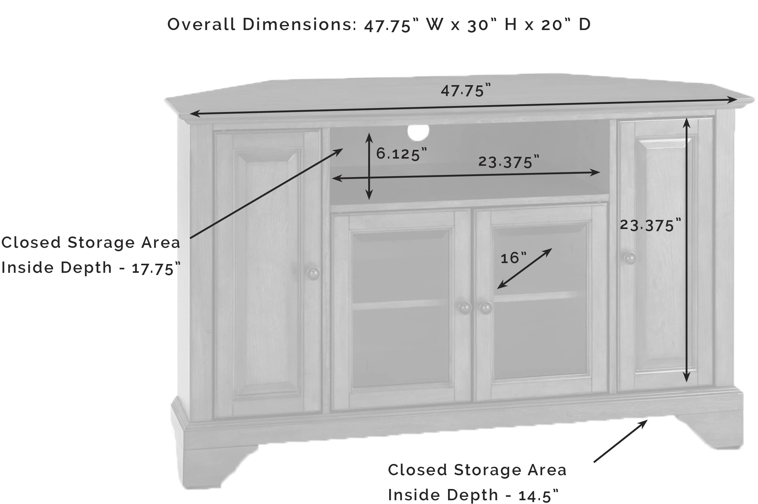 Crosley Furniture Lafayette Tv Stand For 50+ Inch Tvs, Entertainment Center With Adjustable Storage Shelves, Black