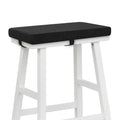 Tromlycs Saddle Stool Cushion Rectangular Bar Stool Seat Cushion Cover Rectangle With Strap Ties, 18X9.5 Inches, 1 Piece, Black