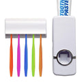 Prachit Hands Free Toothpaste Dispenser // Automatic Toothpaste Squeezer and Toothbrush Holder Bathroom DustProof Toothpaste Di