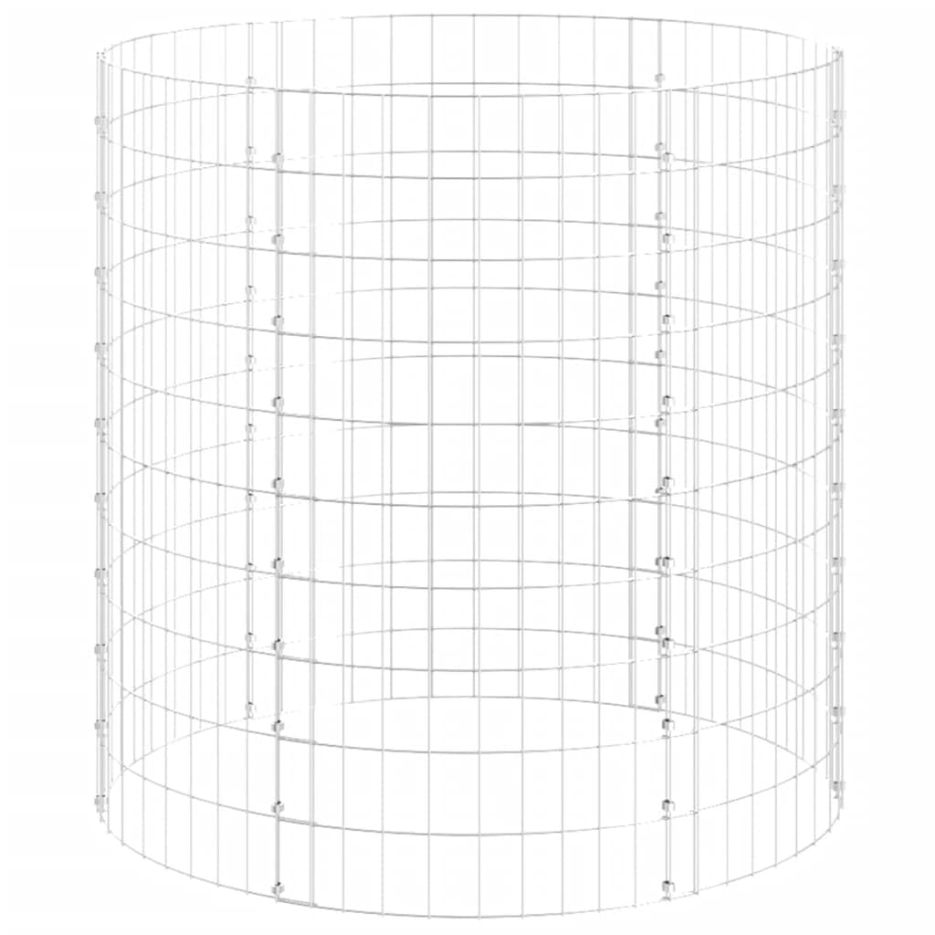 vidaXL Durable Galvanized Steel Garden Composter - Weather, Proof, Mesh Design, Easy Assembly, 39.4x39.4 Size Ideal for Green Wa