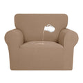 Purefit 100% Dual Waterproof Couch Cover Slipcovers For Couches And Sofas - Stretch Non Slip Fleece Sofa Covers Washable, Leakproof Furniture Protector For Kids, Pets, Dog (Chair, Camel)