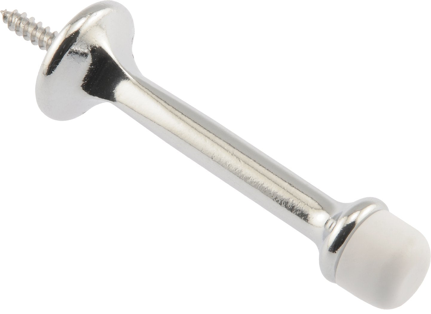 Hardware Essentials By Hillman 853433 Rigid Door Stop Chrome White