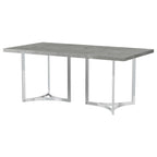 Coaster Home Furnishings Sterling 72-Inch Rectangular Dining Table Grey Faux Marble